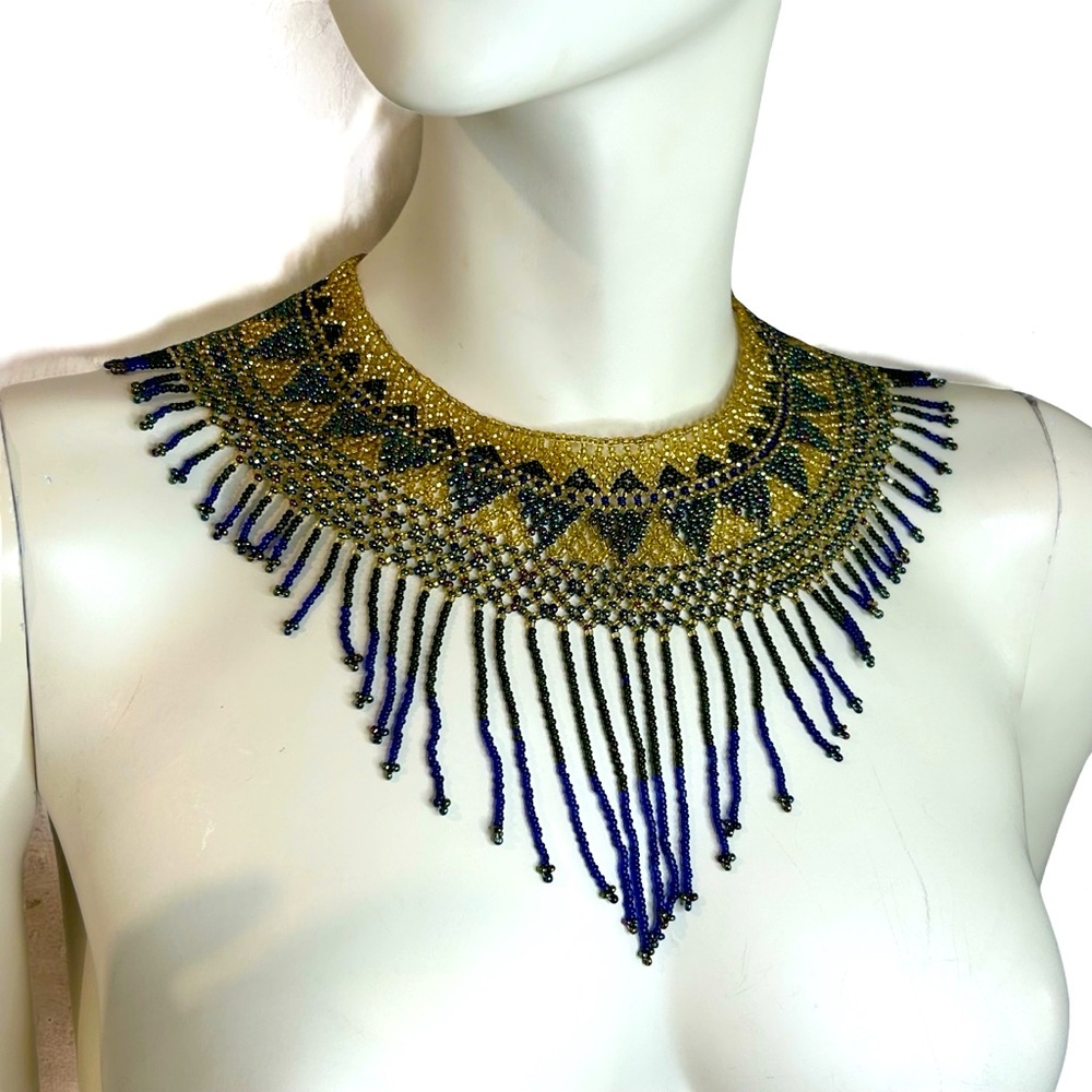 Handmade Huichol Chaquira Necklace